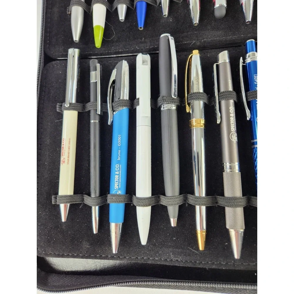 Salesmen sample zipper case Pens Spector & Co. Collection Marker USB Keychains‎